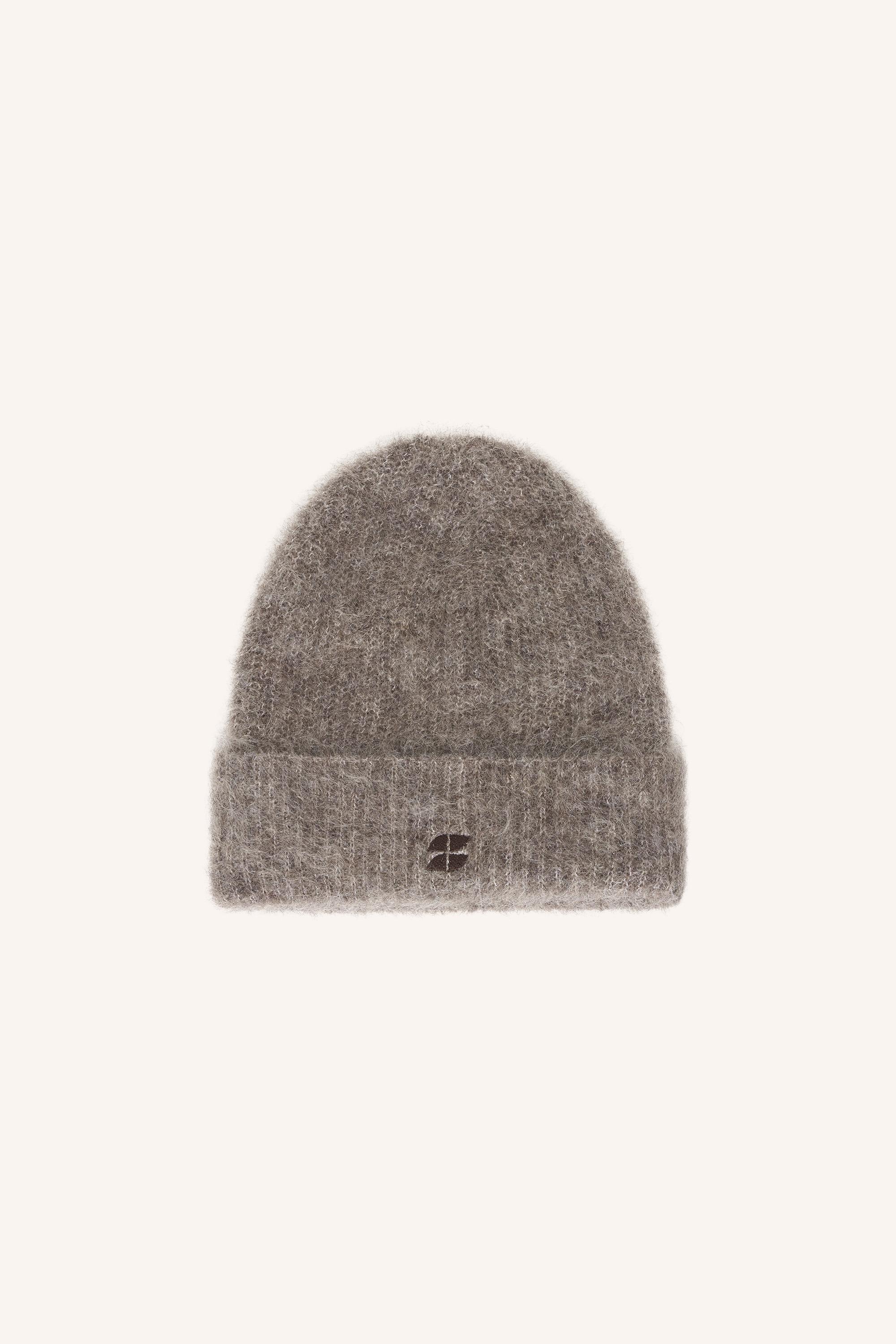 By-Bar Logo Norton Beanie Dark Biscuit unisex Wollmütze beige